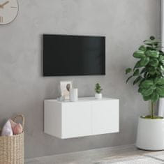 Vidaxl Stenska TV omarica z LED lučkami bela 60x35x31 cm