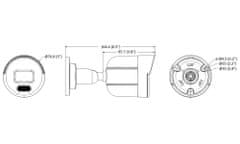 HiLook Kamera IP IPC-B149H(C)/ Bullet/ ločljivost 4 milijonov pik/ objektiv 2,8 mm/ ColorVu/ zaščita IP67/ LED 30 m