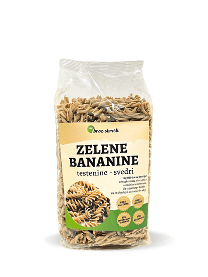 Pajsbrezobresti LCHF testenine iz zelene bananine moke, 250g