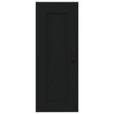 Vidaxl Viseča omarica črna 35x34x90 cm inženirski les