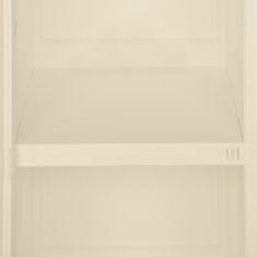 Vidaxl Plastična omara 40x43x85,5 cm lesen dizajn angora bela