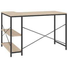 Vidaxl Računalniška miza črna in hrast 110x72x70 cm inženirski les