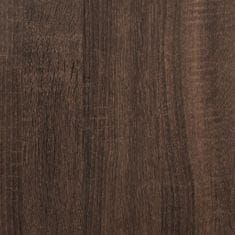 Vidaxl Stenska omarica 2 kosa rjavi hrast 75x18x16,5 cm inž. les