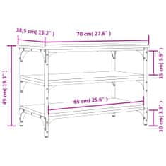 Vidaxl Klop za čevlje sonoma hrast 70x38,5x49 cm inženirski les