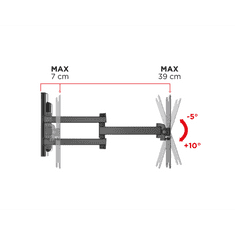 Meliconi FlatStyle FDR200 stenski nosilec za TV