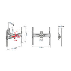 Meliconi Flatstyle FR400 stenski nosilec za TV, s Fast Block