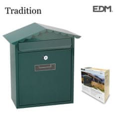 Edm Poštni nabiralnik EDM Tradition Steel Green (26 x 9 x 35,5 cm)