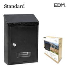 Edm Poštni nabiralnik EDM Standard 21 x 6 x 30 cm Črno jeklo