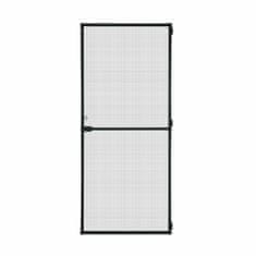 BigBuy Zavesa proti komarjem Schellenberg Vrata z okvirjem iz steklenih vlaken, črni aluminij (100 x 210 cm)