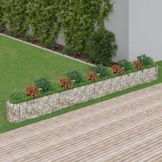 Vidaxl Visoka greda gabion pocinkano železo 610x50x50 cm