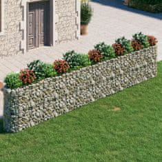 Vidaxl Visoka greda gabion pocinkano železo 540x50x100 cm