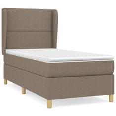 Vidaxl Box spring postelja z vzmetnico taupe 90x190 cm blago
