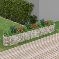 Vidaxl Visoka greda gabion pocinkano železo 400x50x50 cm