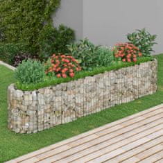 Vidaxl Visoka greda gabion pocinkano železo 260x50x50 cm