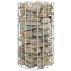 Vidaxl Okrogel gabion pocinkano jeklo Ø30x50 cm