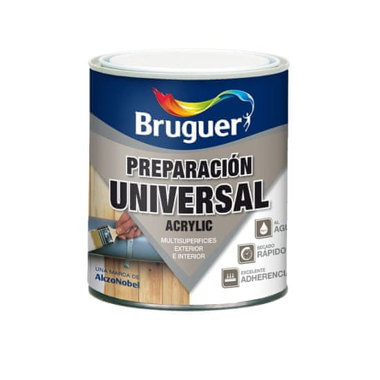 BigBuy Priprava površine Bruguer 5120577 Universal Acrylic Printing White 750 ml Matt