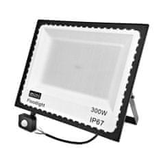 hurtnet LED 300W reflektor črn 6500K IP67 + senzor gibanja