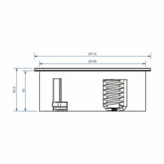 Bachmann TWIST vgradna vtičnica srebrna za kuh.pult 2x220V 931.000