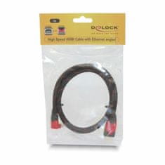 Delock kabel HDMI kotni 4K rdeč 1m 82685