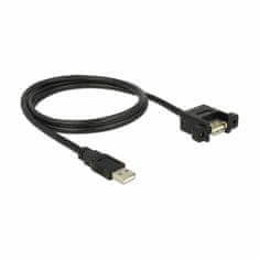 Delock podaljšek USB A-A 1m vgradni črn 85106