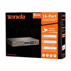 Tenda stikalo 100M 18-port 16x PoE 1xSFP 2xGiga rack / namizni TEF1118P-16-150W