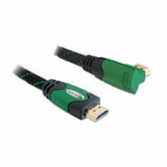 Delock kabel HDMI kotni 4K zelen 3m 82953