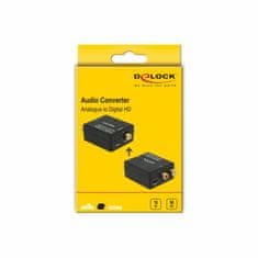 Delock pretvornik AVDIO Analog 2xRCA Ž-SPDIF Digitalni/Koax HD stereo 63468