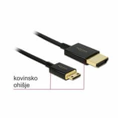 Delock kabel HDMI/mini 3D 4K 4,5m črn 84780