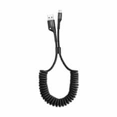 BASEUS kabel USB/Lightning 1m 2A spiralni črn CALSR-01