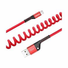 BASEUS kabel USB/Lightning 1m 2A spiralni rdeč CALSR-09