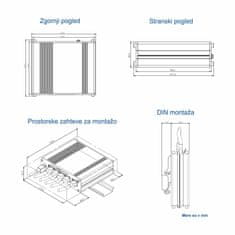 stikalo Giga 5-port 4x PoE 120W DIN Mini kovinsko ohišje TSW100