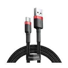 BASEUS kabel USB A-C 0,5m 3A Cafule rdeč/črn CATKLF-A91