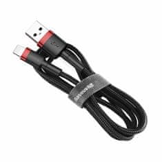 BASEUS kabel USB/Lightning 2m 1.5A Cafule rdeč/črn CALKLF-C19