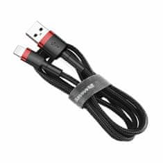 BASEUS kabel USB/Lightning 3m 2A Cafule rdeč/črn CALKLF-R91