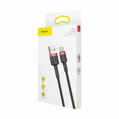 BASEUS kabel USB A-C 0,5m 3A Cafule rdeč/črn CATKLF-A91