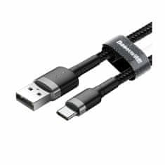 BASEUS kabel USB A-C 2m 2A Cafule siv/črn CATKLF-CG1