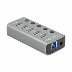 Delock hub USB 3.2 4xA +1xFast Charging Port 63262