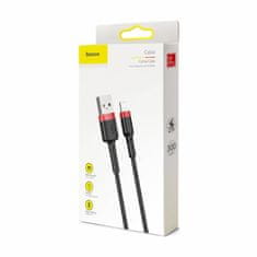 BASEUS kabel USB/Lightning 3m 2A Cafule rdeč/črn CALKLF-R91