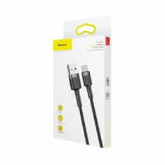 BASEUS kabel USB A-C 2m 2A Cafule siv/črn CATKLF-CG1