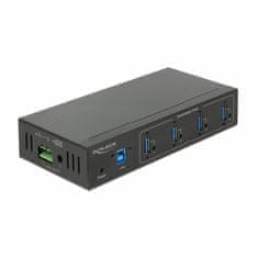 Delock hub USB 3.0 4xA DIN 15kV ESD zaščita 63309