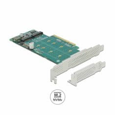 Delock kartica PCIe x8 2x M.2 NVMe Low Profile 89045