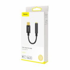 BASEUS adapter AVDIO USB TipC-Jack 3,5Ž stereo 9cm črn CATL54-0G