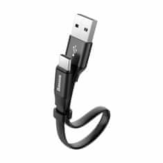 BASEUS kabel USB A-C 0,23m 2A Nimble flat črn CATMBJ-01