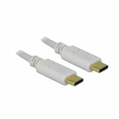 Delock kabel USB C-C 15cm 100W 5A bel 85357