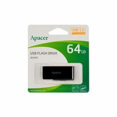 Apacer USB 3.2 Gen1 ključ 64GB AH350 črno/bel