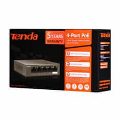 Tenda stikalo Giga 5-port 4x PoE mini kovinsko ohišje TEG1105P-4-63W