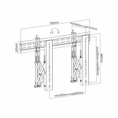 S-box stenski nosilec VideoWall VW02-46F