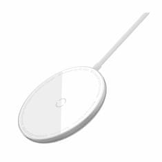 BASEUS polnilec brezžični 15W Qi magsafe iPhone bel WXJK-F02