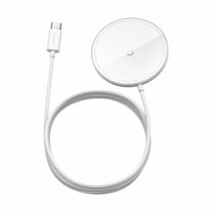 BASEUS polnilec brezžični 15W Qi magsafe iPhone bel WXJK-F02