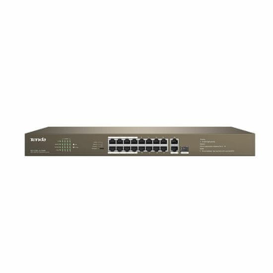 Tenda stikalo 100M 18-port rack 16x PoE 1xSFP, 2xGiga TEF1118P-16-250W